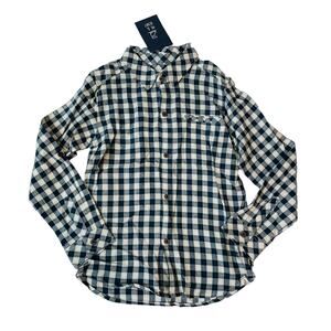 NWT Me & Henry 9/10Y Navy Plaid Atwood Woven Shirt